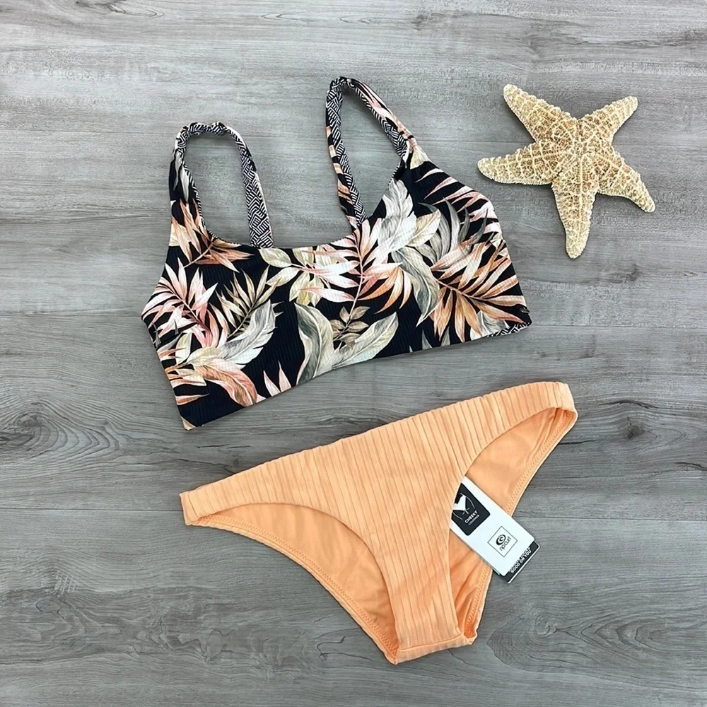 ☀️RIP CURL☀️ reversible HAVANA TWIST CROP PREMIUM SURF CHEEKY PANT BIKINI SET